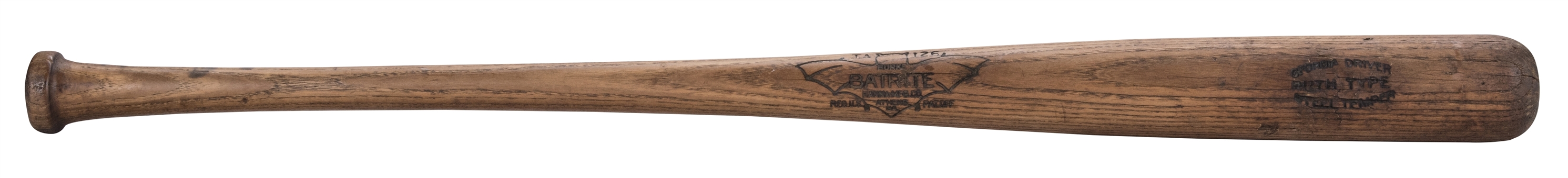 1927-30 Babe Ruth Game Used Hanna Batrite Professional Model Bat (MEARS A7)